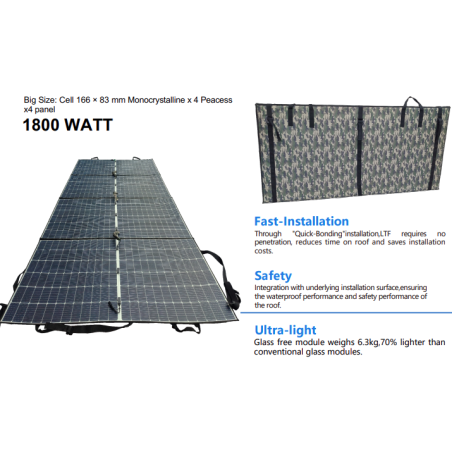 1800 watt Katlanabilir solar panel 1.8 kw katlanabilir güneş paneli